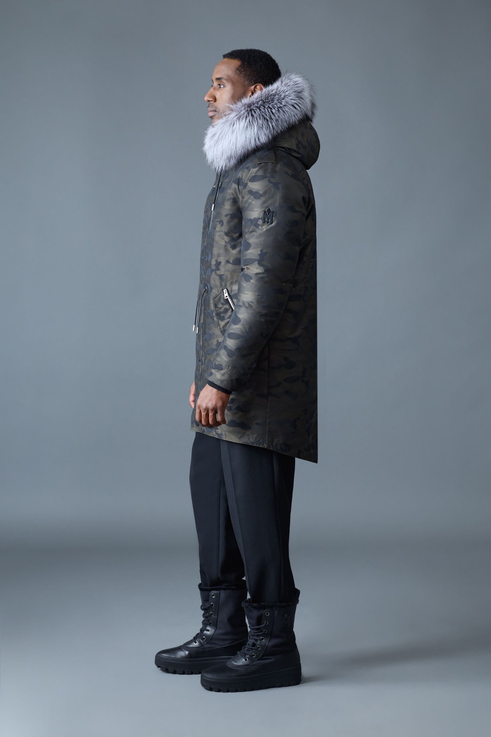 MORITZ-JC Fur-Lined Camo Down Parka for Men | Mackage® EU