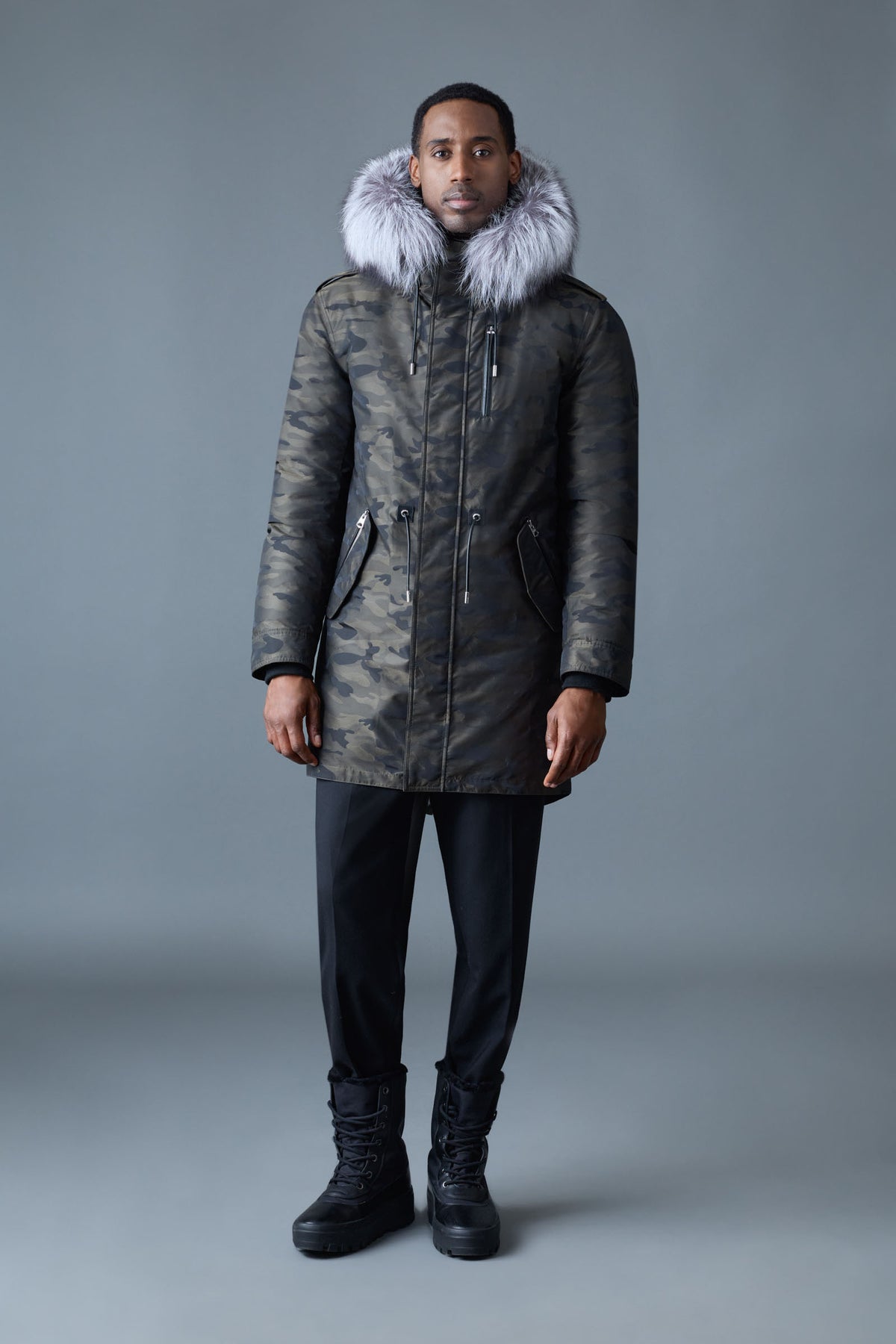 MORITZ-JC Fur-Lined Camo Down Parka for Men | Mackage® EU