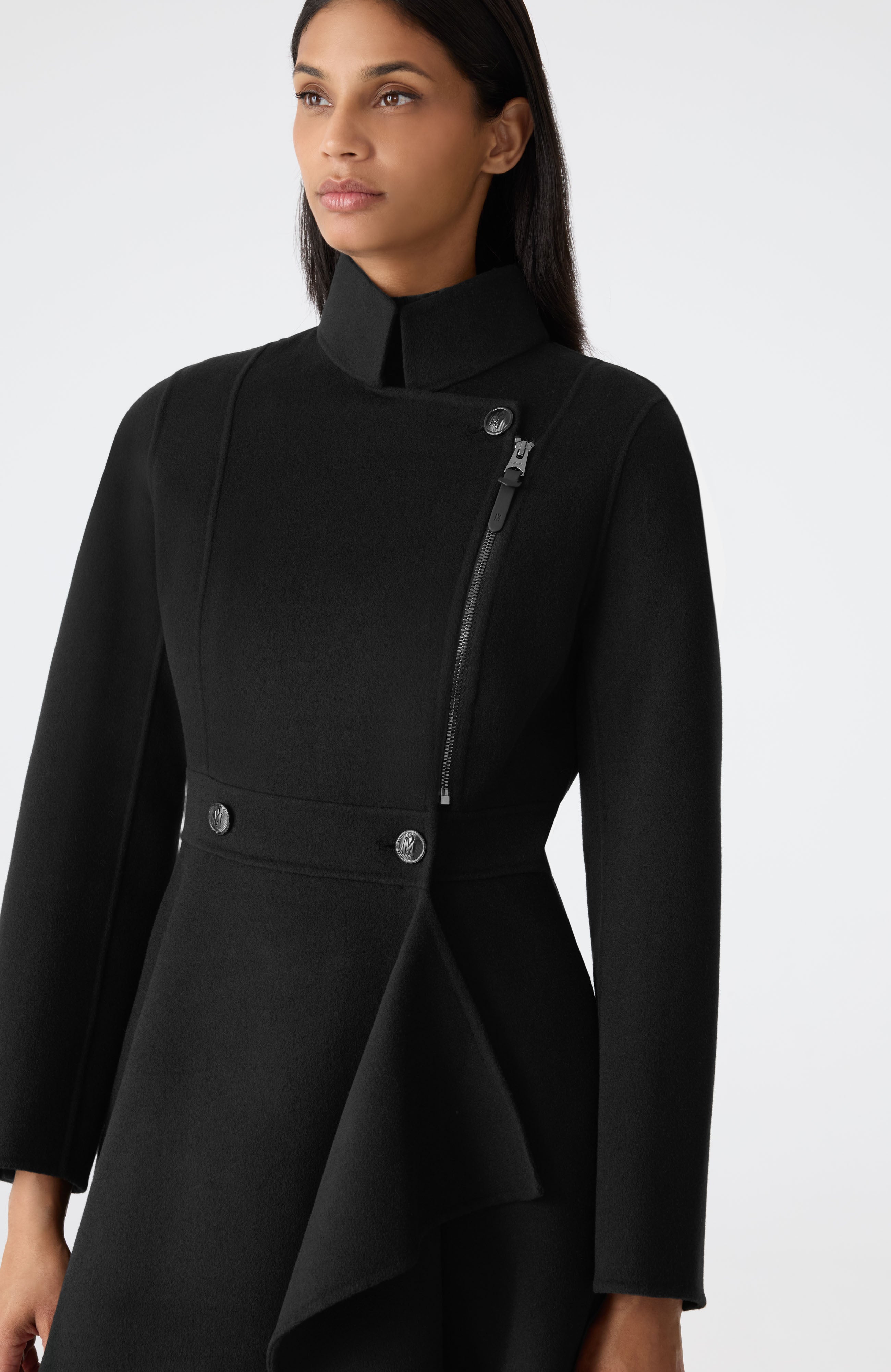 ゆ*様 2000s archive Asymmetrical coat sull ANNIA Asymmetrical Wool Coat for Women | Mackage® EU