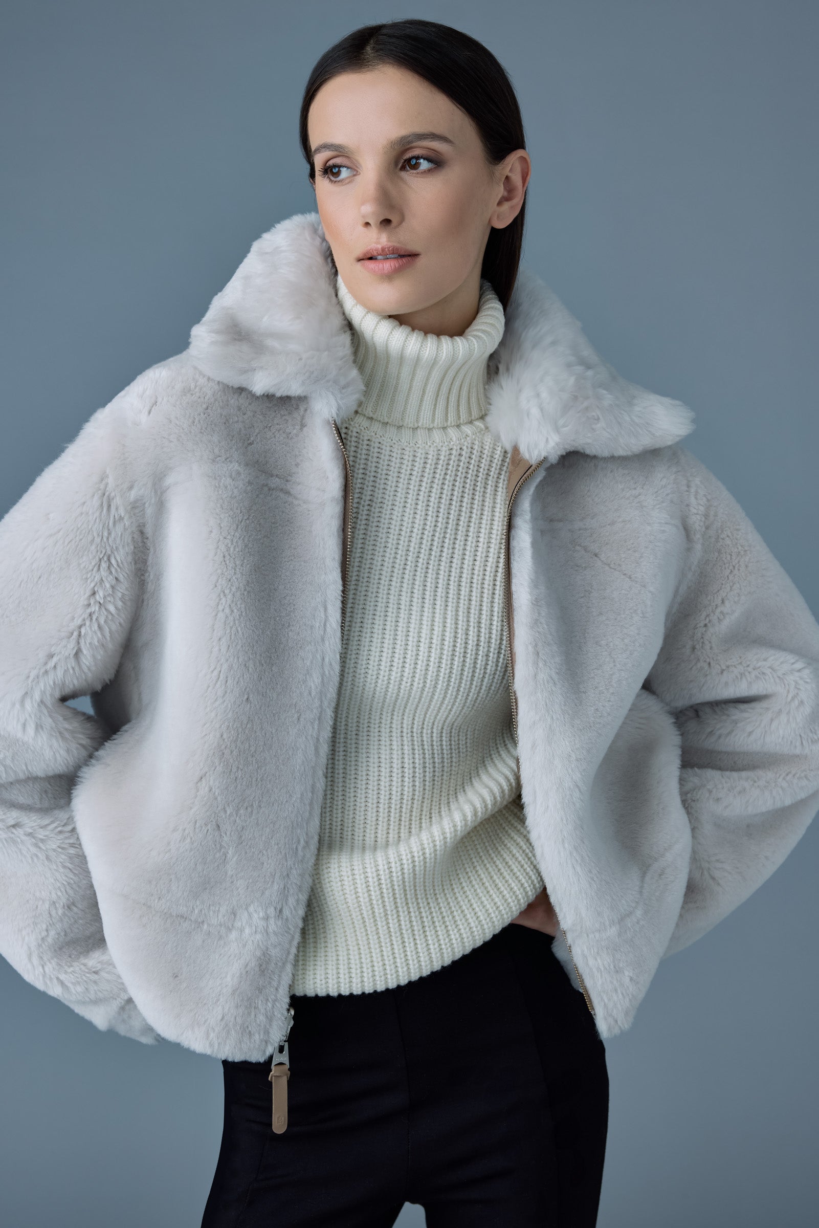BETTY 2-in-1 reversible leather shearling jacket | Mackage® EU