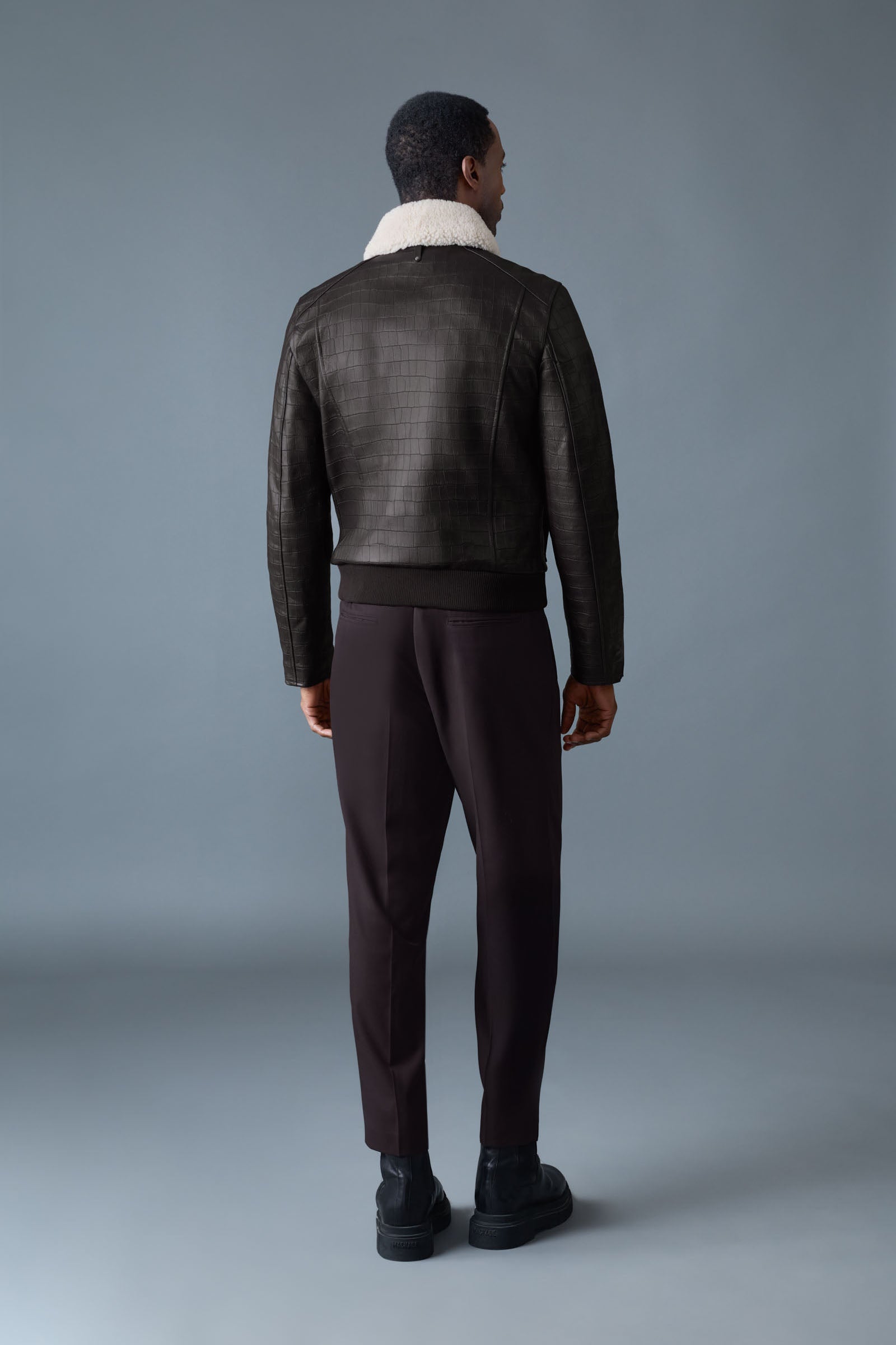 CHANCE-NV Croc-Embossed Leather Jacket for Men | Mackage® EU
