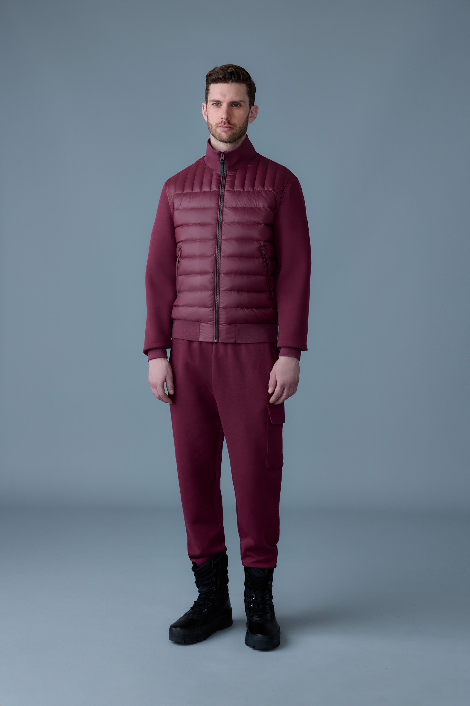 COLLIN-R Nano Down mixed media bomber jacket | Mackage® EU