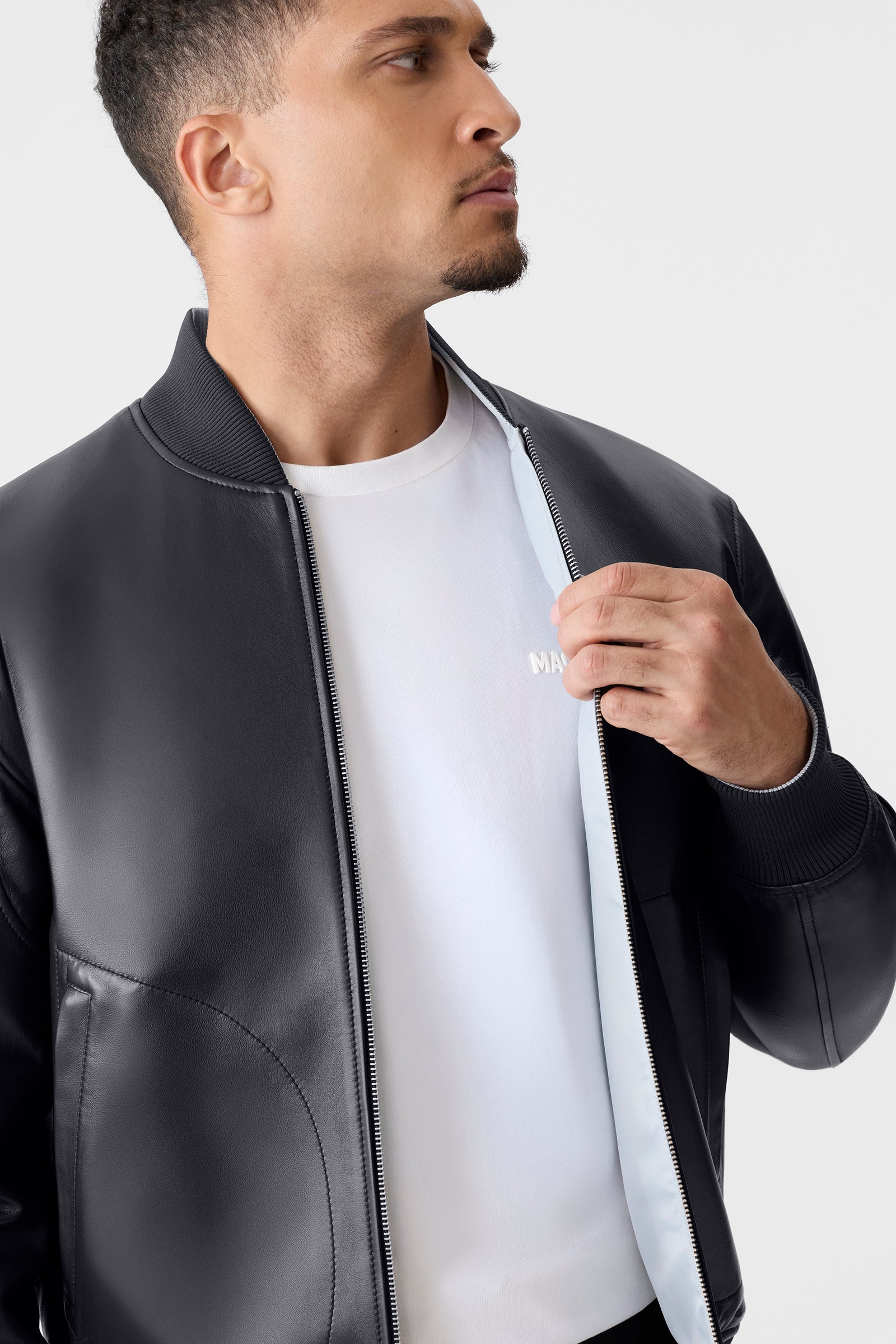 EASTON-SA - 2-In-1 Reversible Leather Bomber Jacket for Men