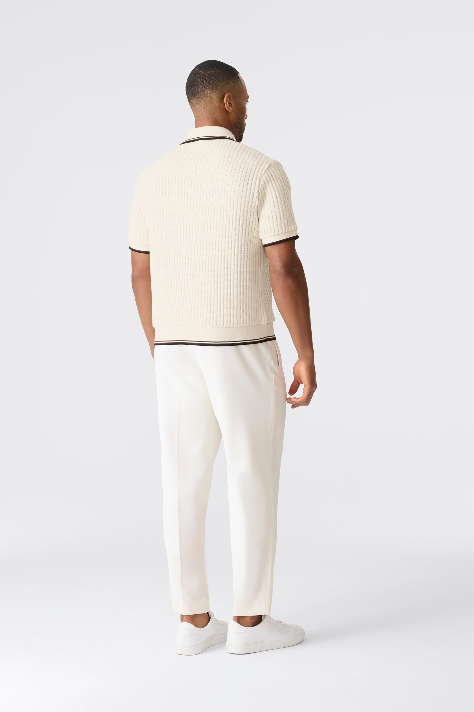 ESTABAN Crochet Knit Polo Shirt for Men | Mackage® EU