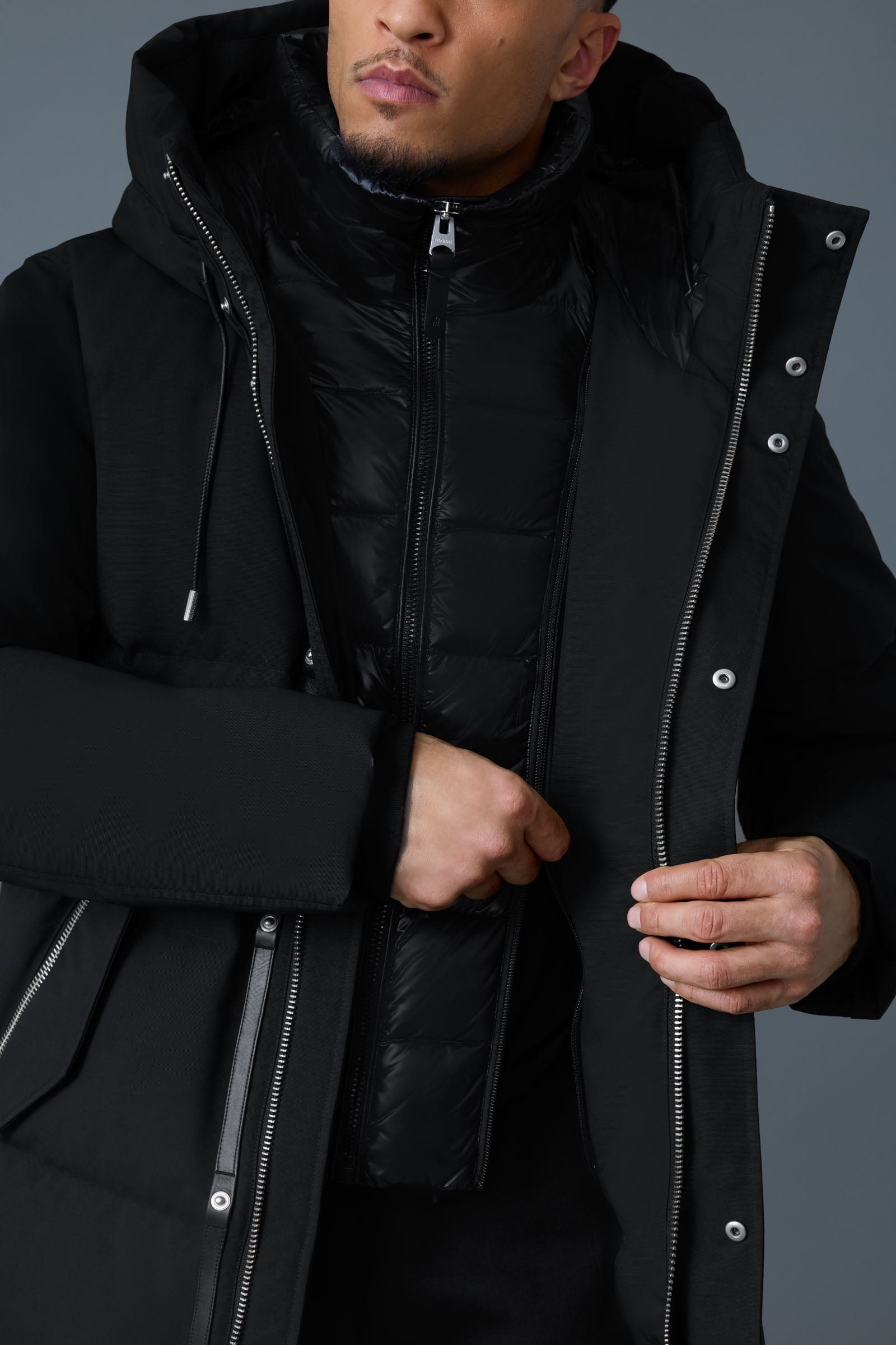 GRAYDON 2-in-1 Nordic Tech heavy Down jacket for Men | Mackage® EU