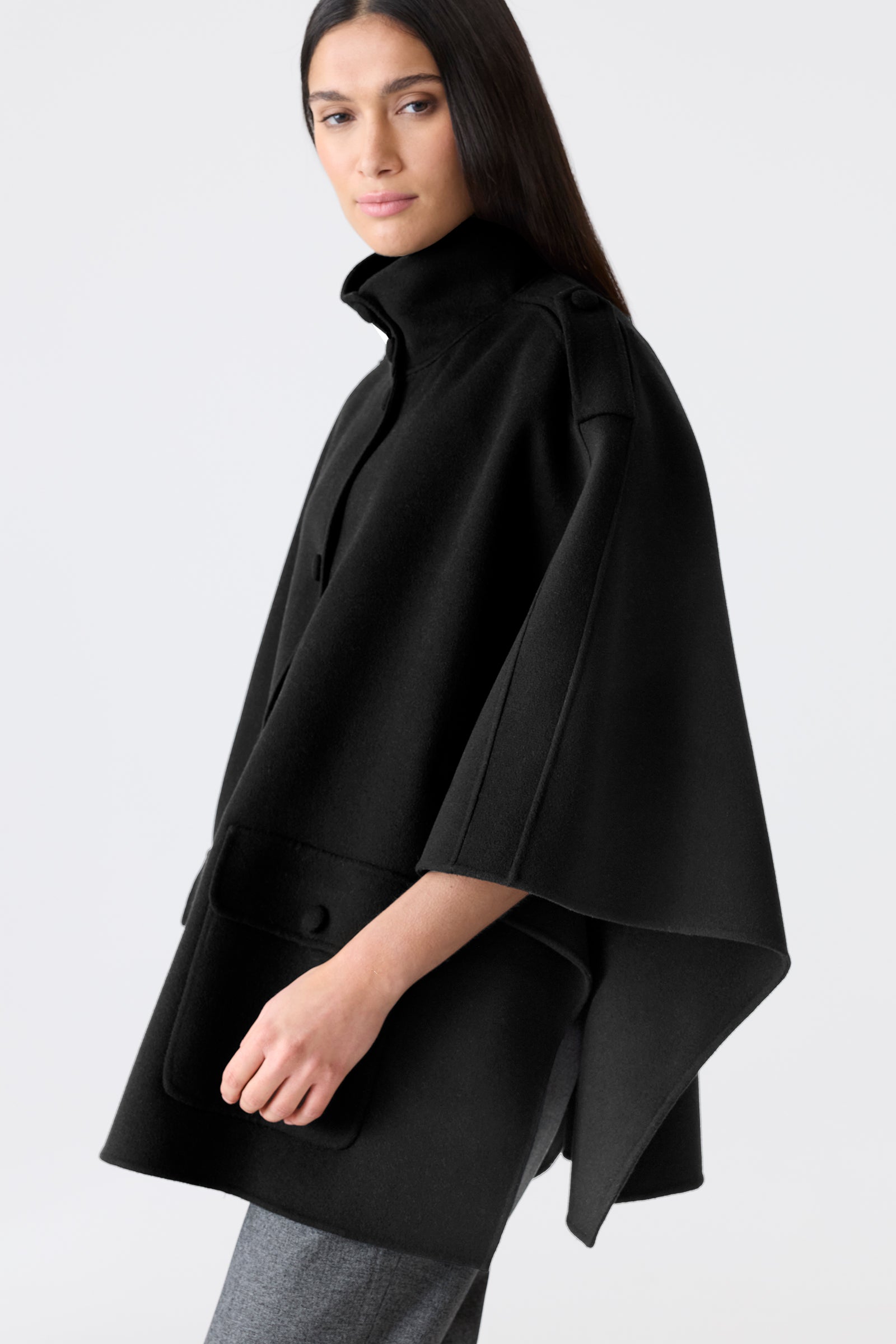 HENRIETTA Wool Cape Jacket for Women | Mackage® EU