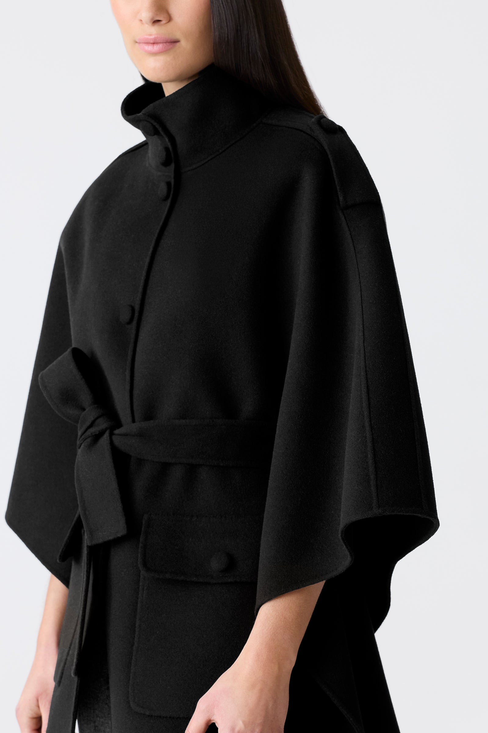 HENRIETTA Wool Cape Jacket for Women | Mackage® EU