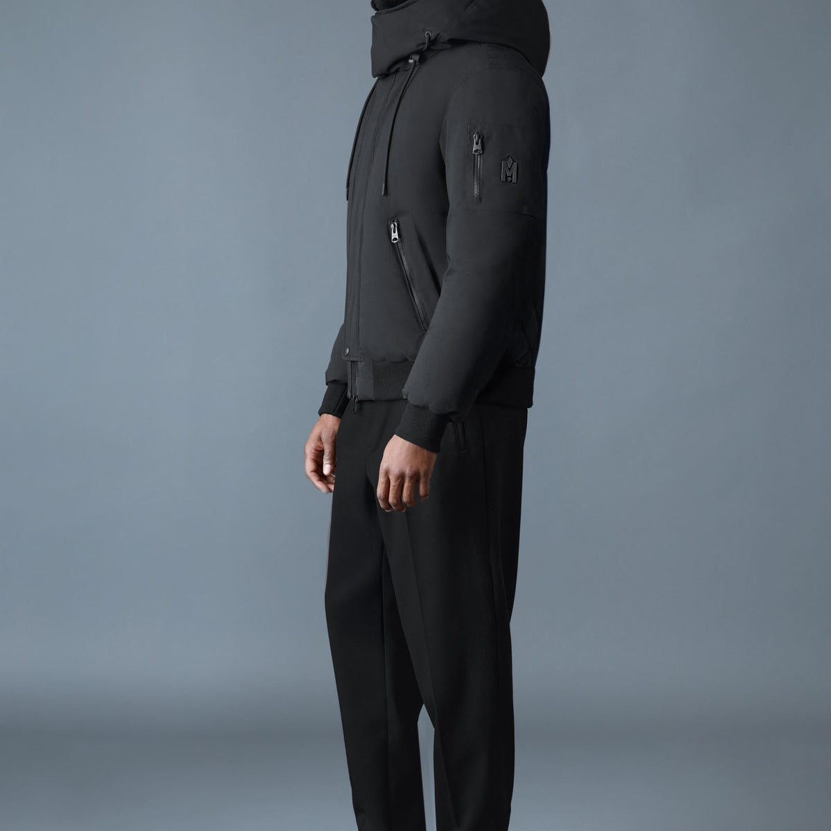 IKER 2-in-1 Down Bomber - removable Shearling Bib for Men 