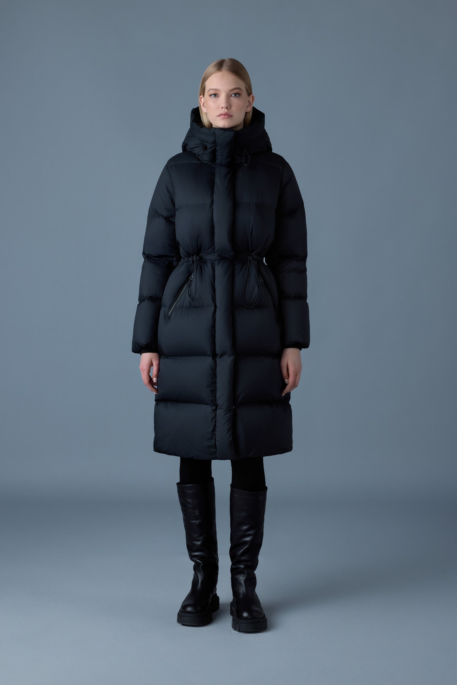 ISHANI-SW softwash long Down coat with hood for Women | Mackage® EU