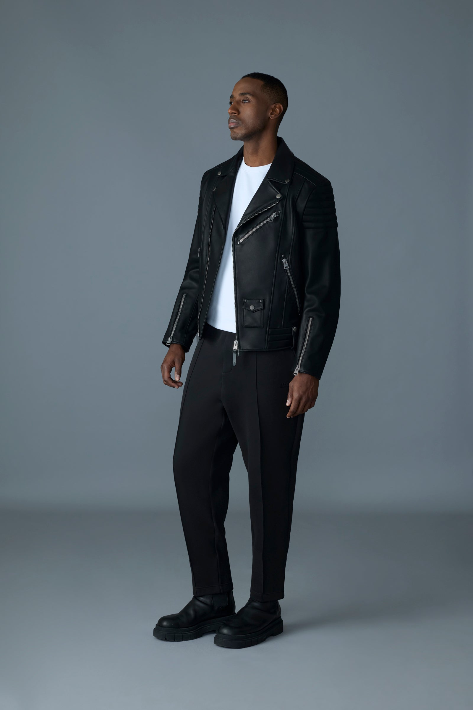 KENNETH - Leather Biker Jacket for Men | Mackage® EU