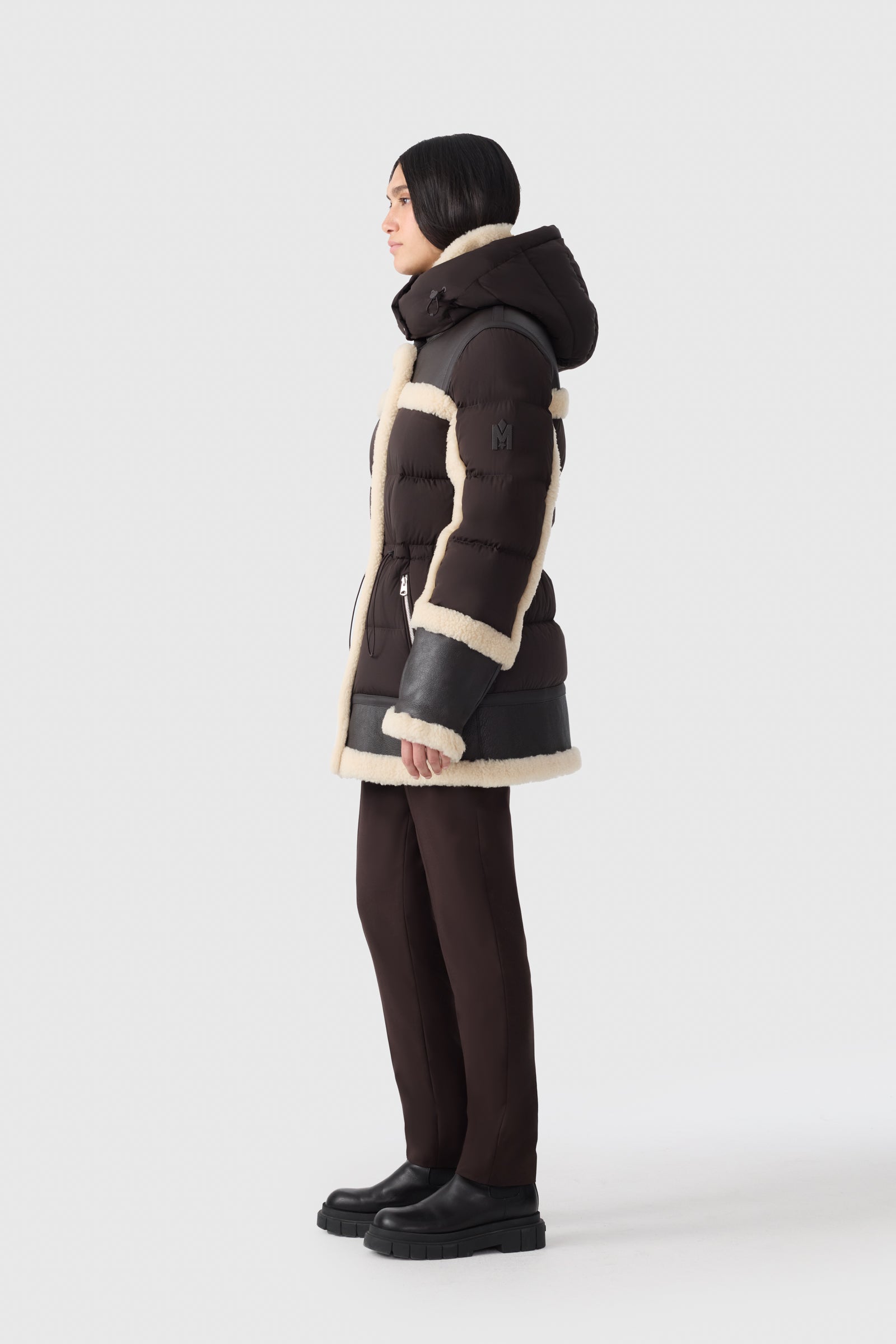 LILIBETH mixed-media shearling Down parka for Women | Mackage® EU