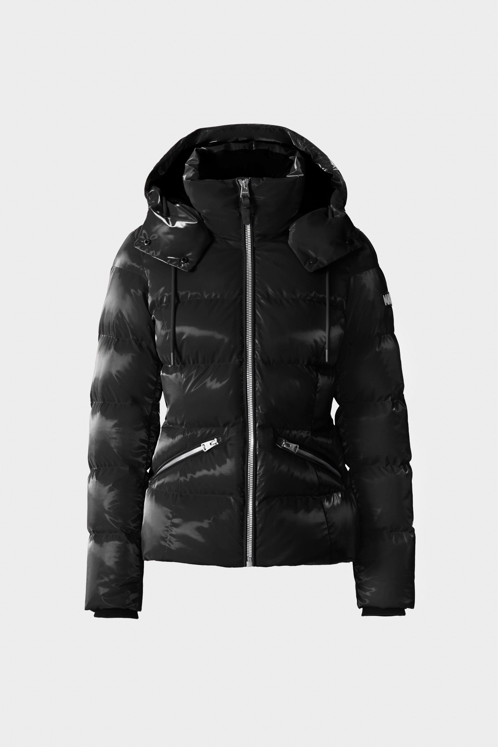 MADALYN-GLO High-Gloss Down Jacket - removable Hood for Women