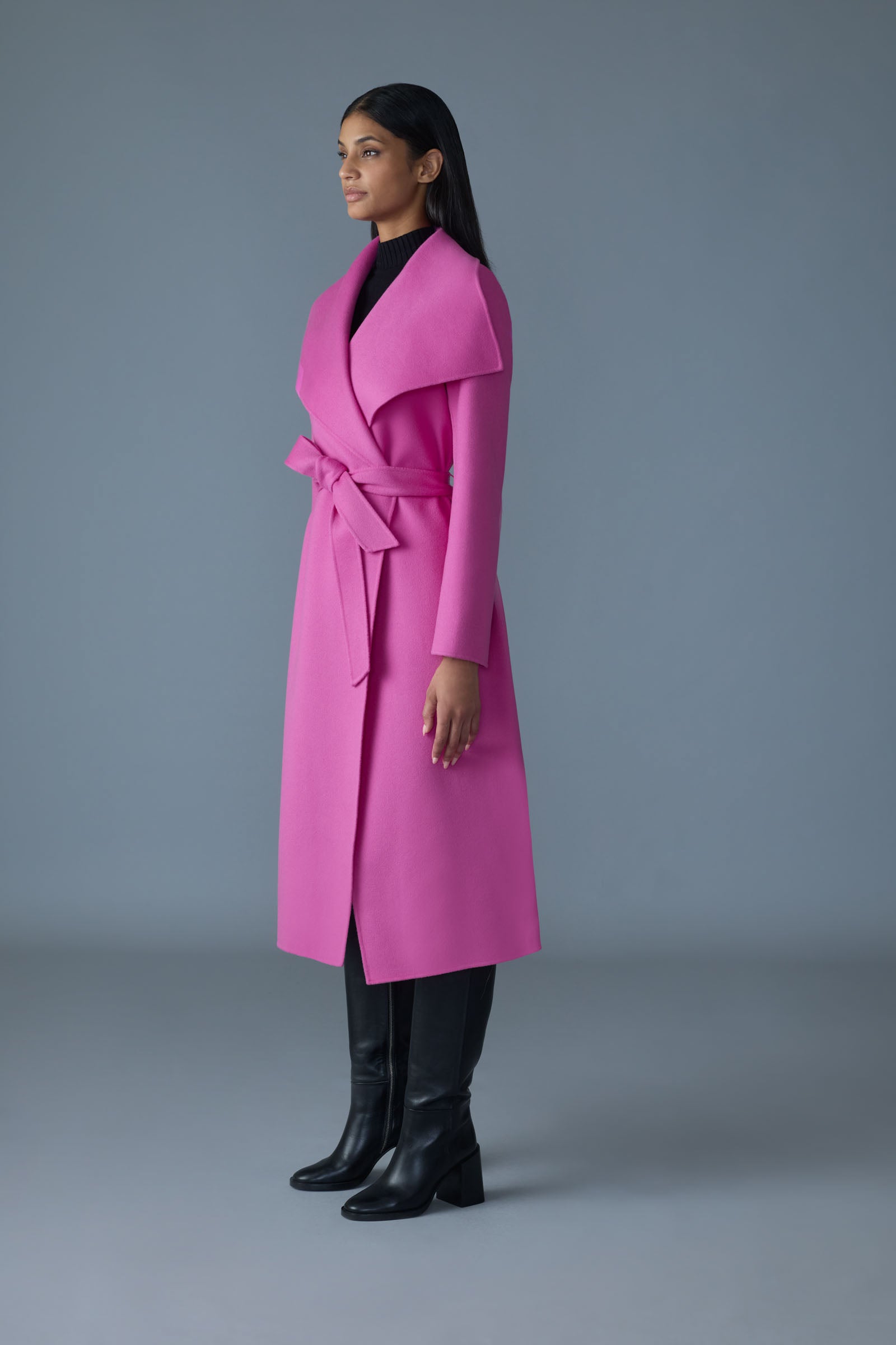MAI-CN Double-face wool wrap coat for Women | Mackage EU