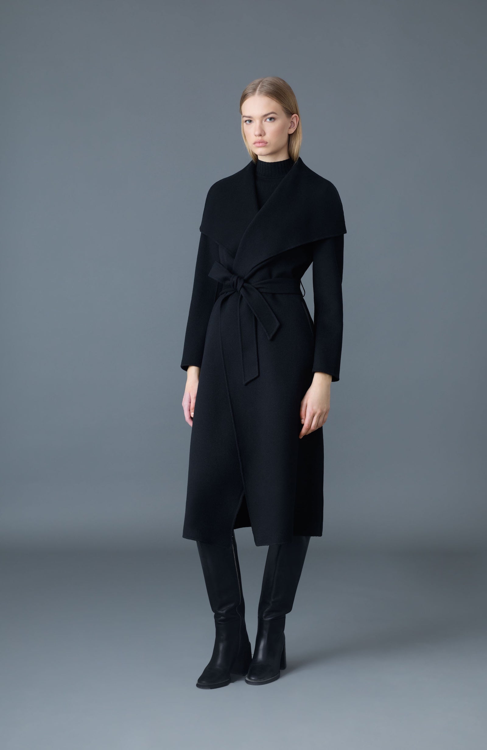 MAI-CN Double-face wool wrap coat for Women | Mackage® EU