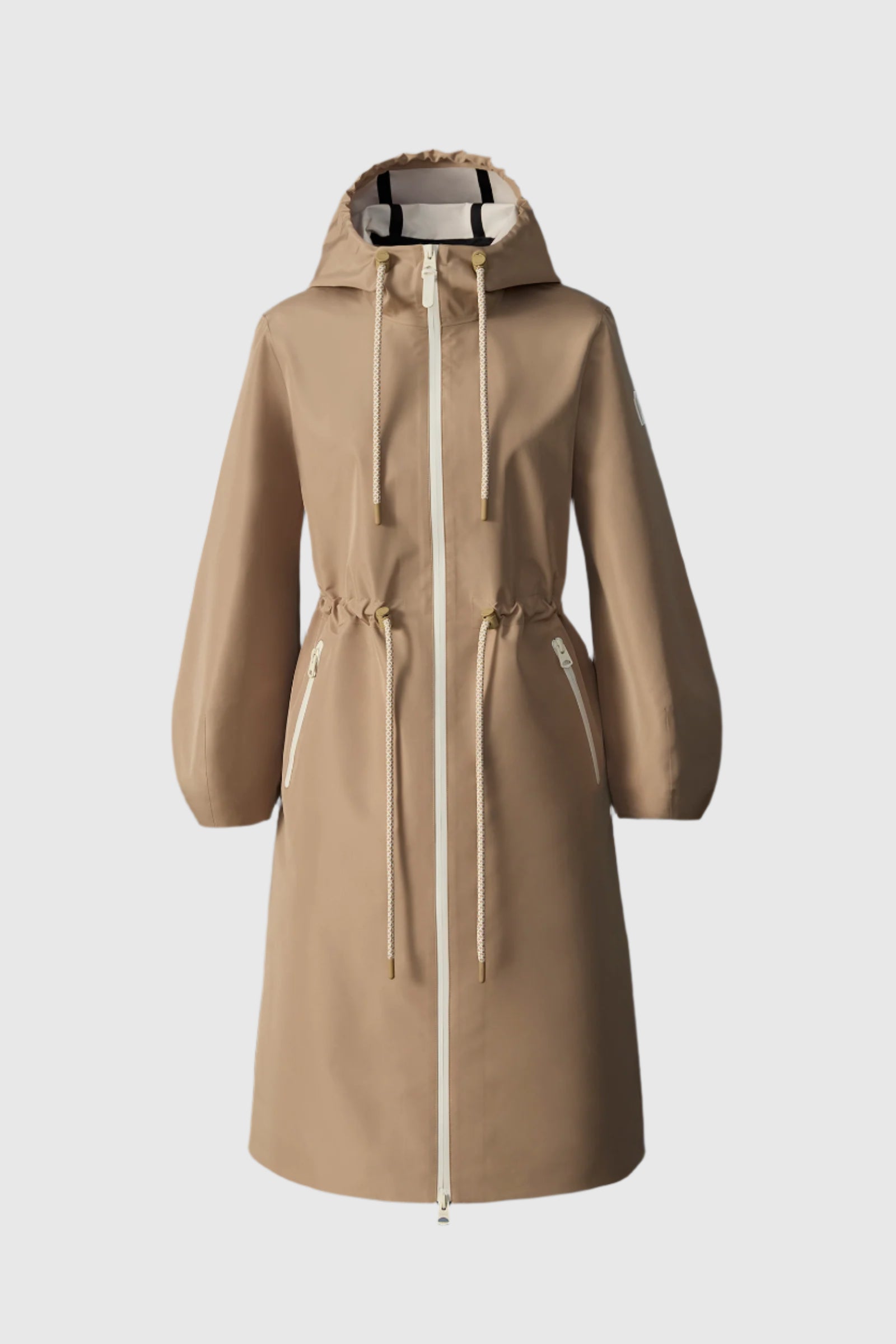 MEKELLE-Z Long recycled technical rain coat for Women | Mackage® EU