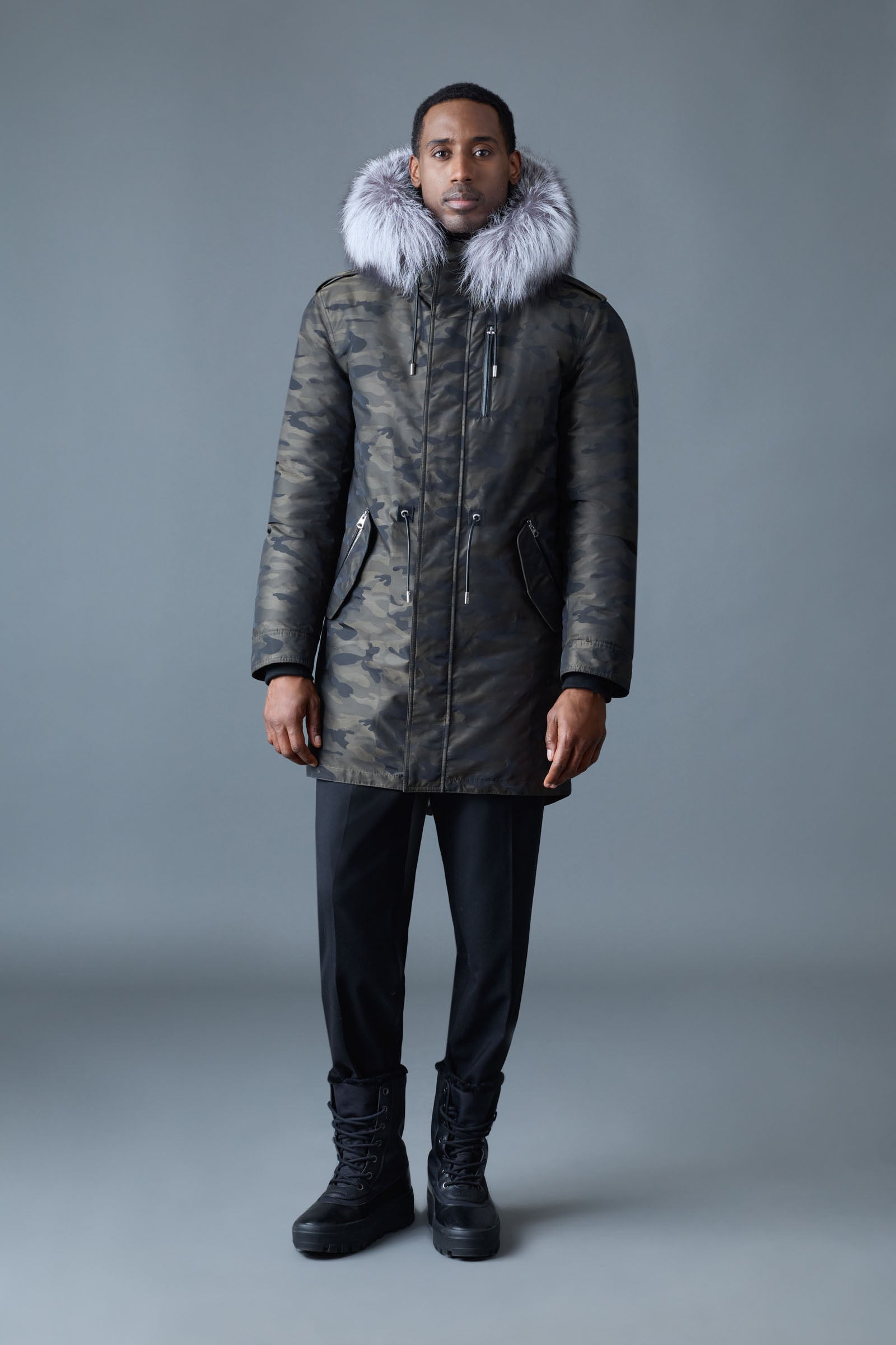 MORITZ-JC Fur-Lined Camo Down Parka for Men | Mackage® EU