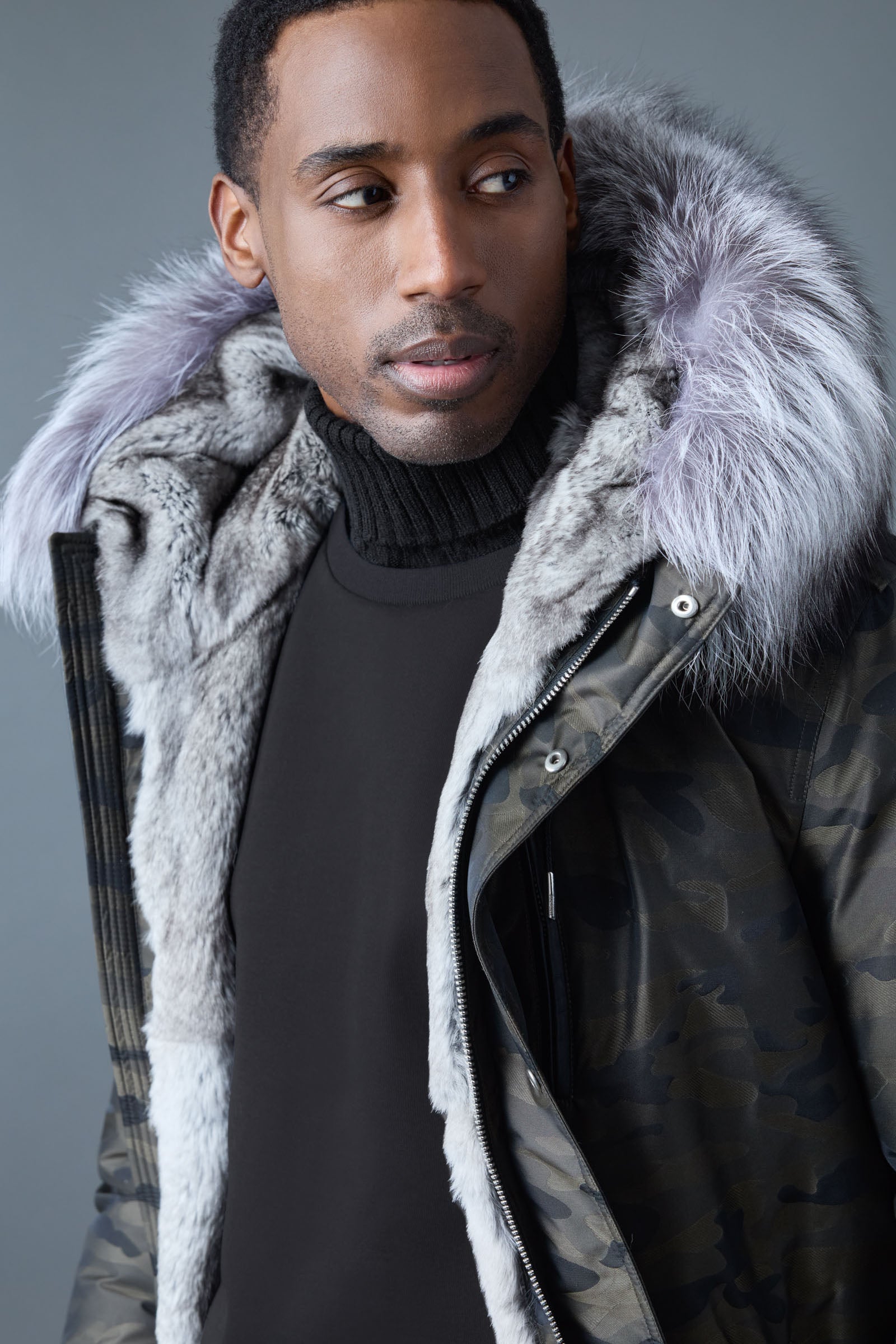 MORITZ-JC Fur-Lined Camo Down Parka for Men | Mackage® EU