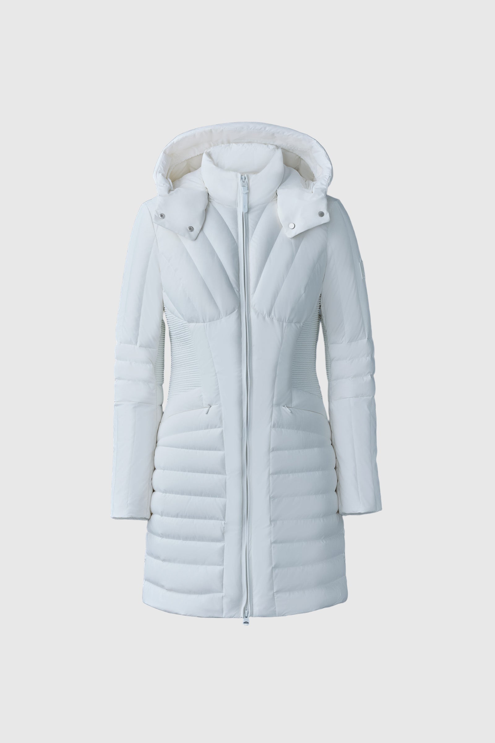Oksana, smocked detail long down coat | Mackage® EU
