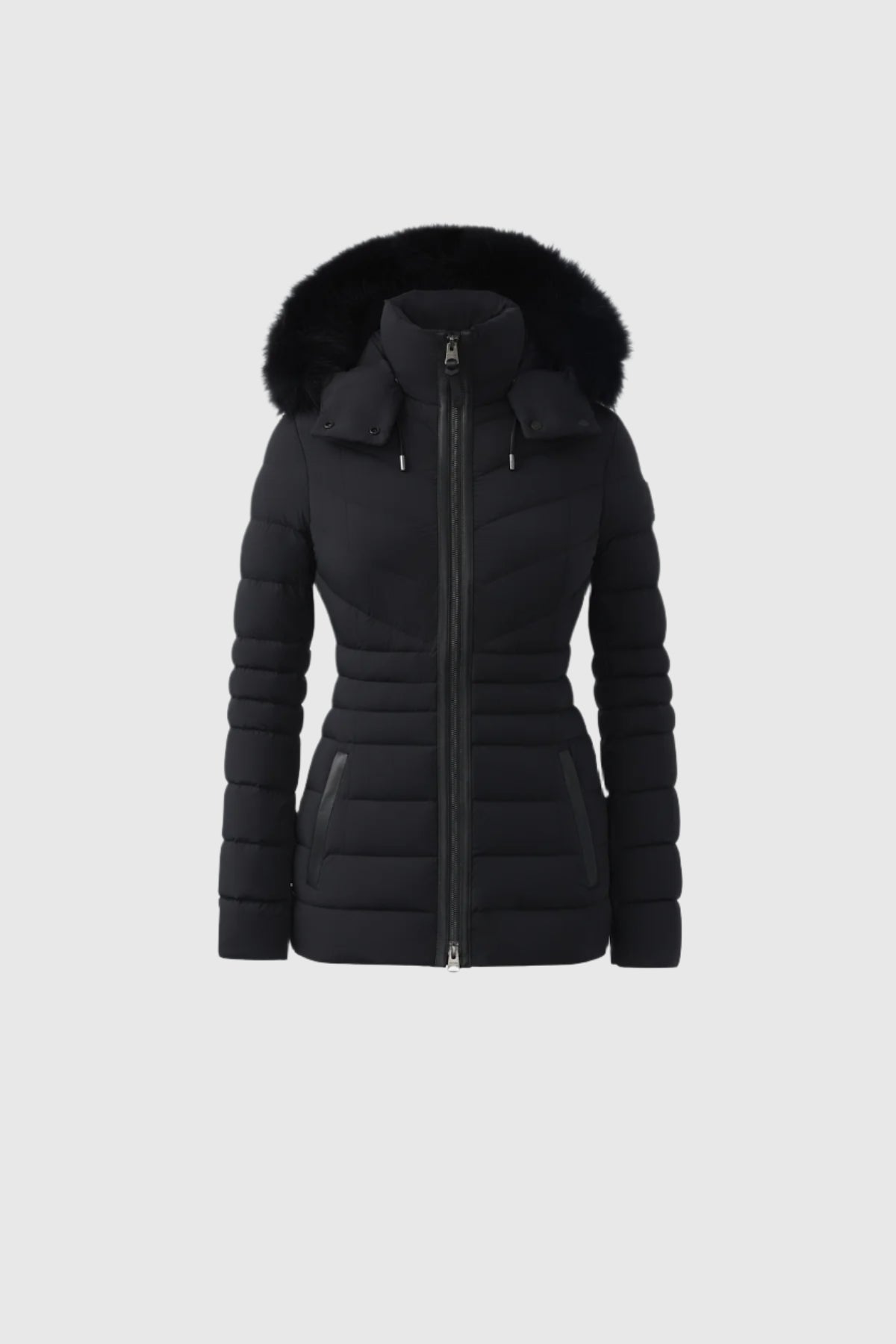 Patsy-BX, Agile 360 down jacket with blue fox fur for ladies