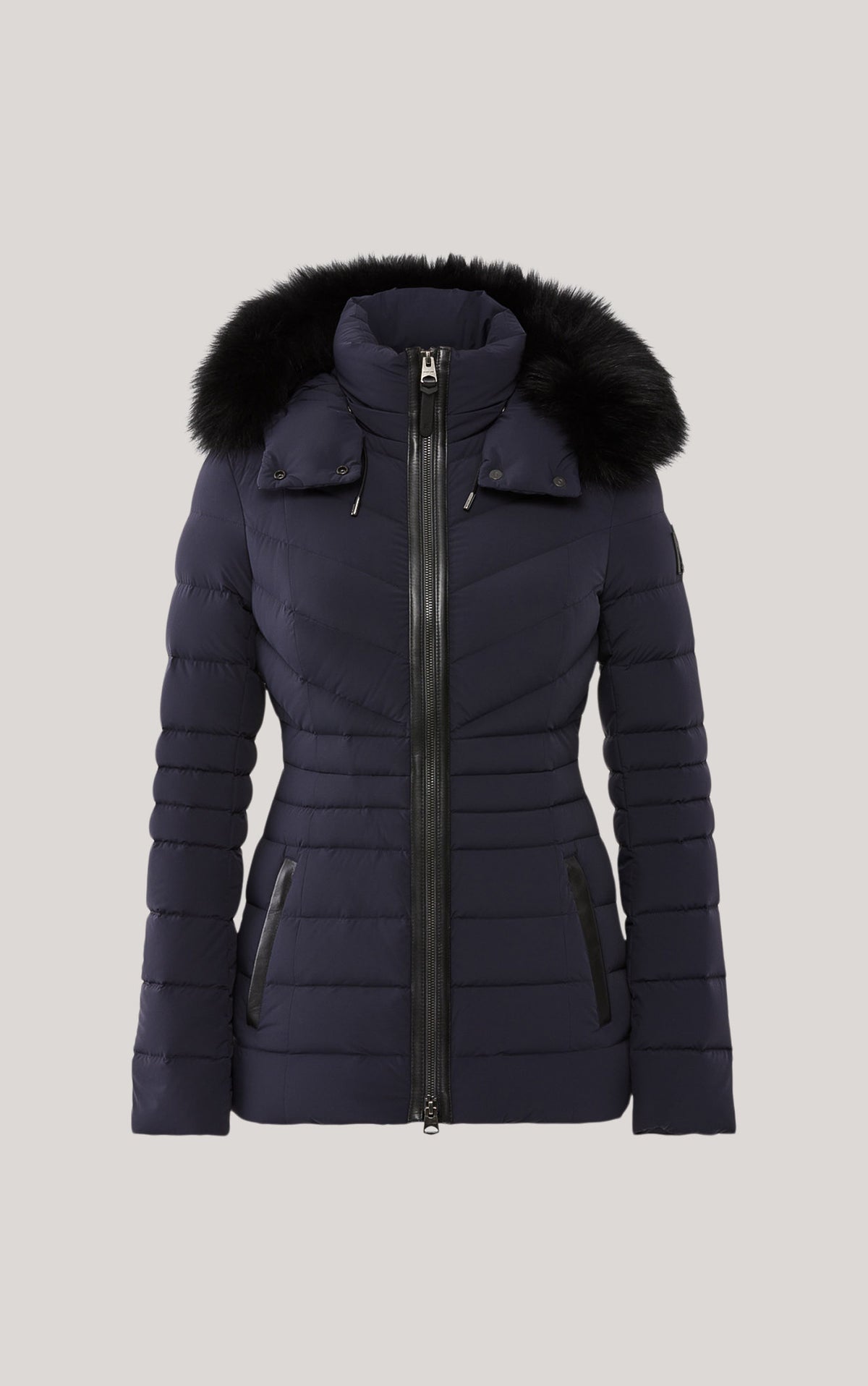 PATSY-BX Down jacket with blue fur for Women | Mackage® EU
