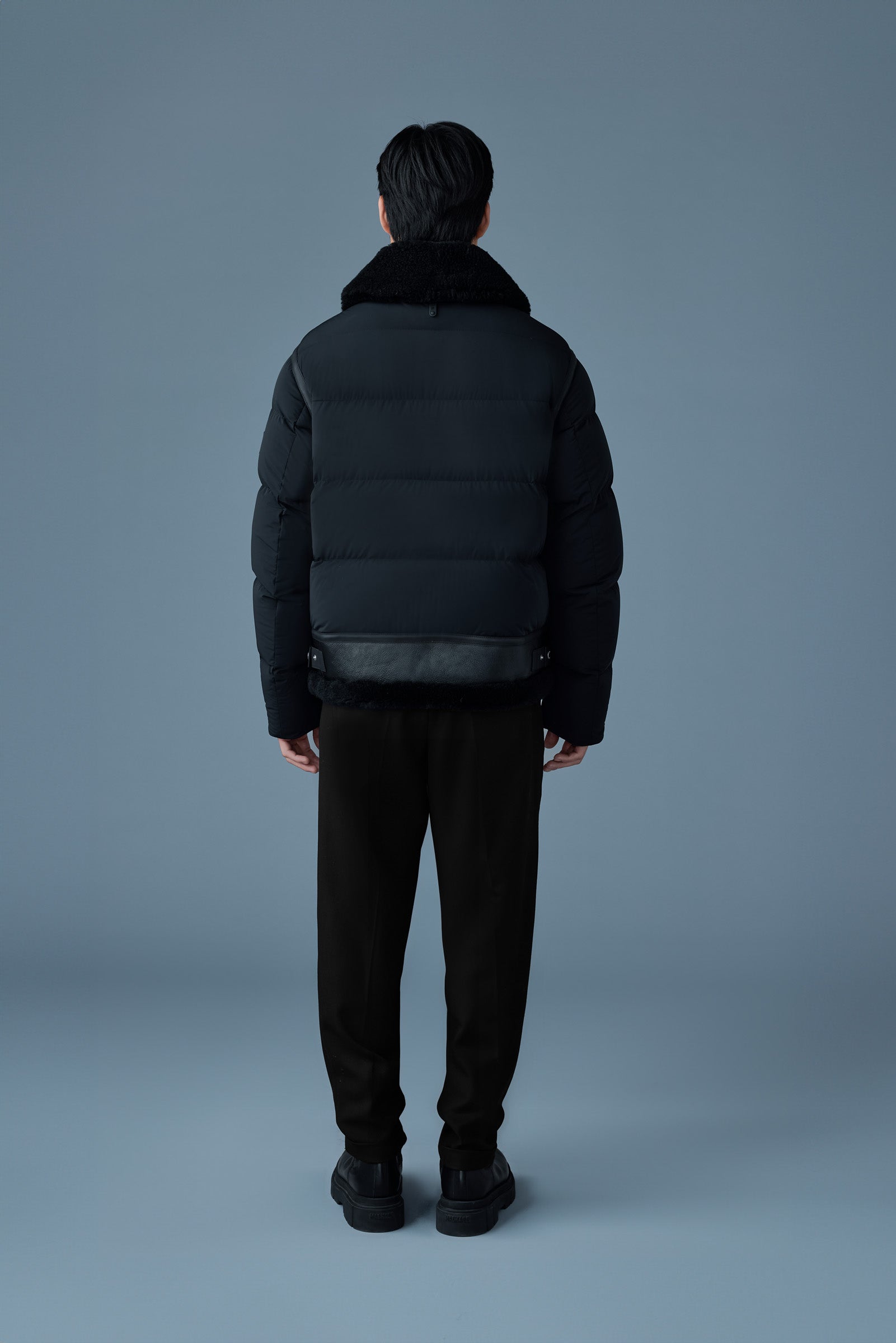 ROBERT mixed-media shearling Down jacket for Men | Mackage® EU
