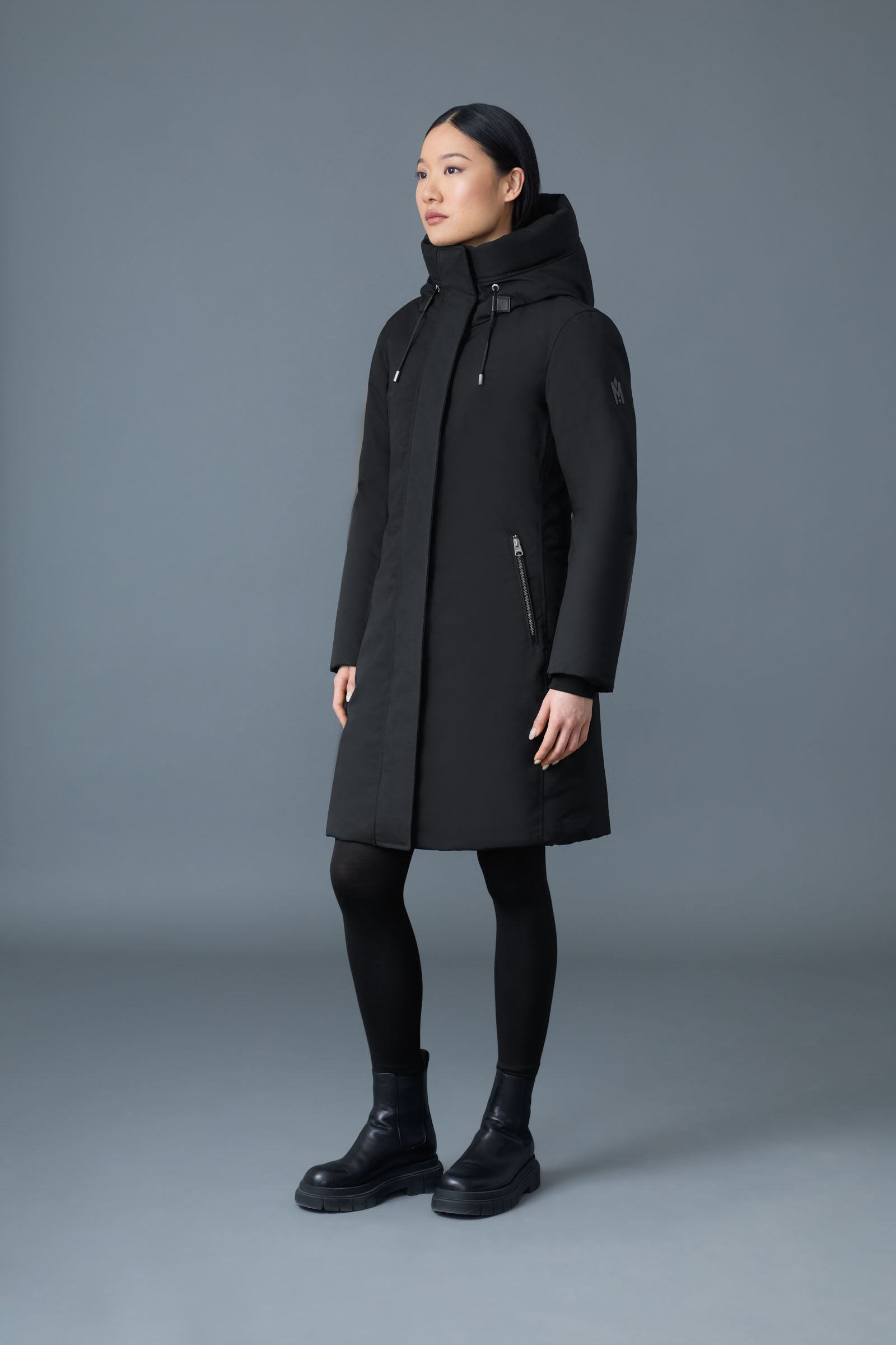 SHILOH-NF 2-in-1 fitted Down coat - removable bib for Women