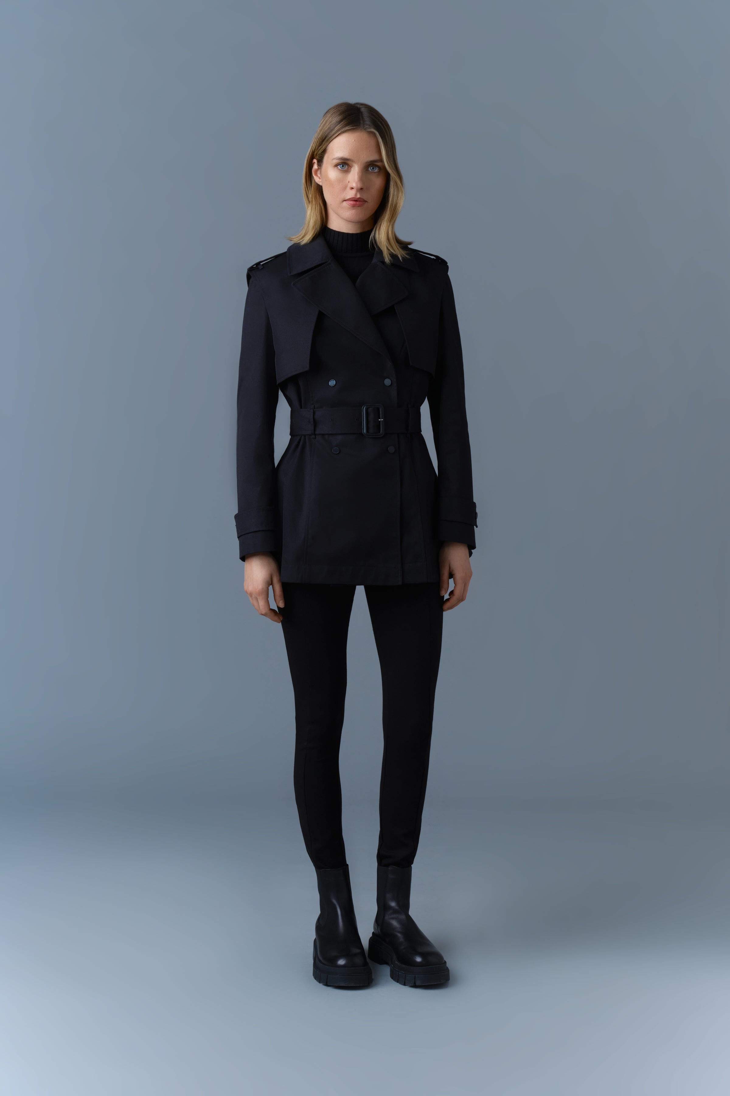 ADVA Mid-Length buckled belt trench | Mackage® EU
