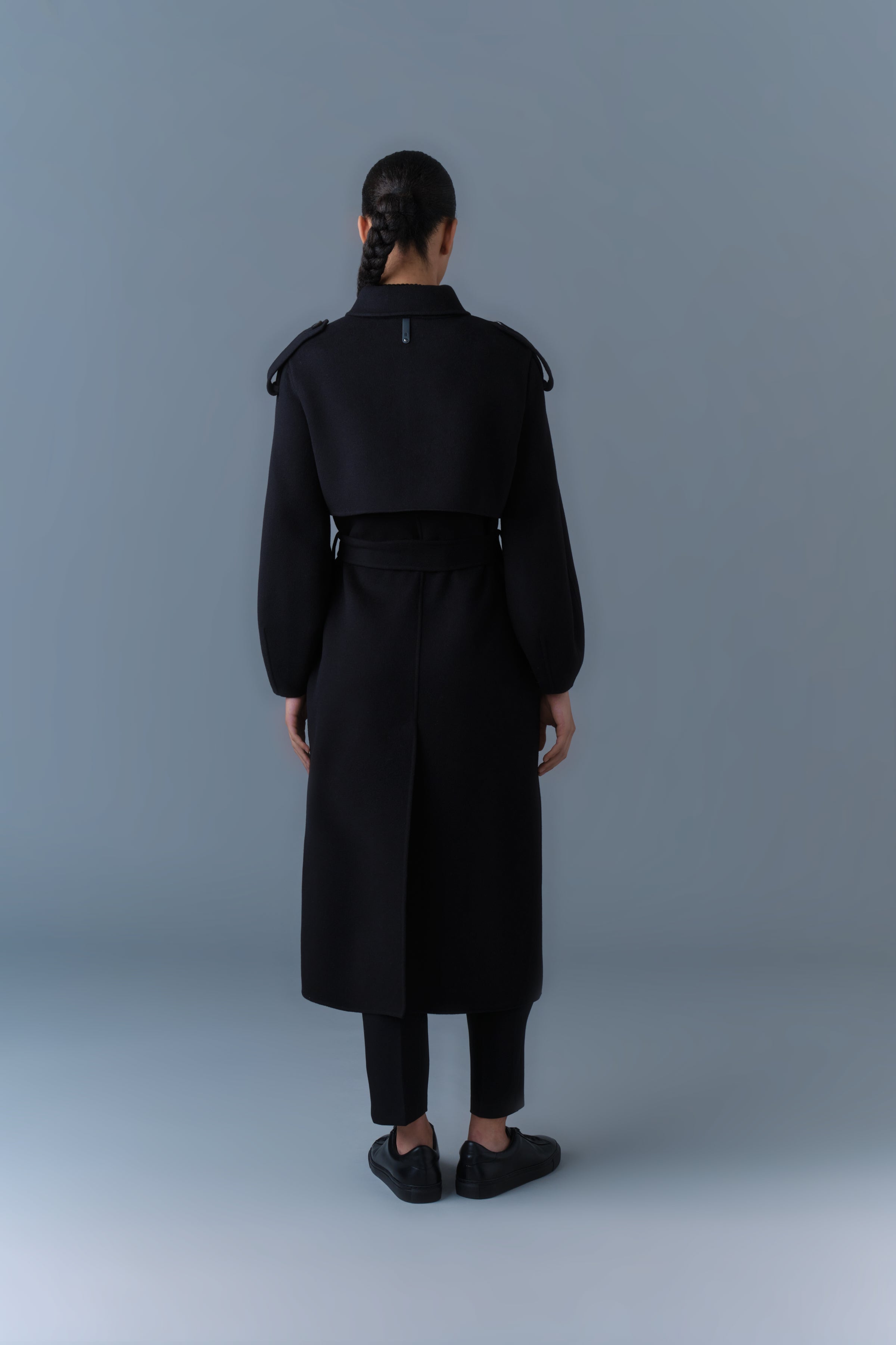 Ceyla, Double-Face wool coat with sash belt | Mackage® EU