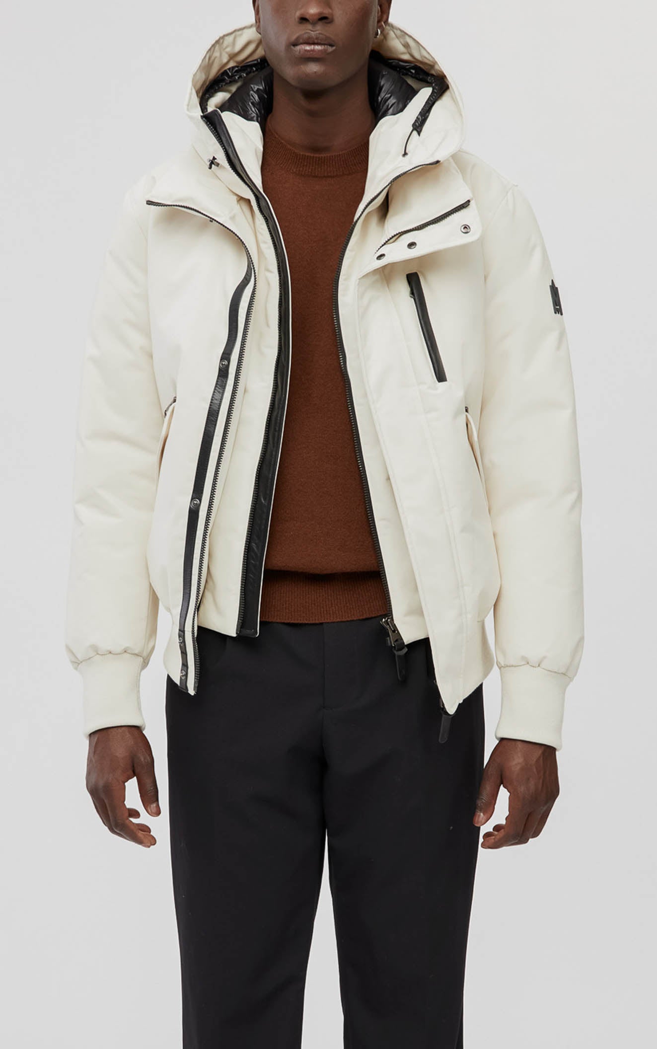 DIXON-NFR 2-in-1 Down bomber jacket with hooded bib for Men