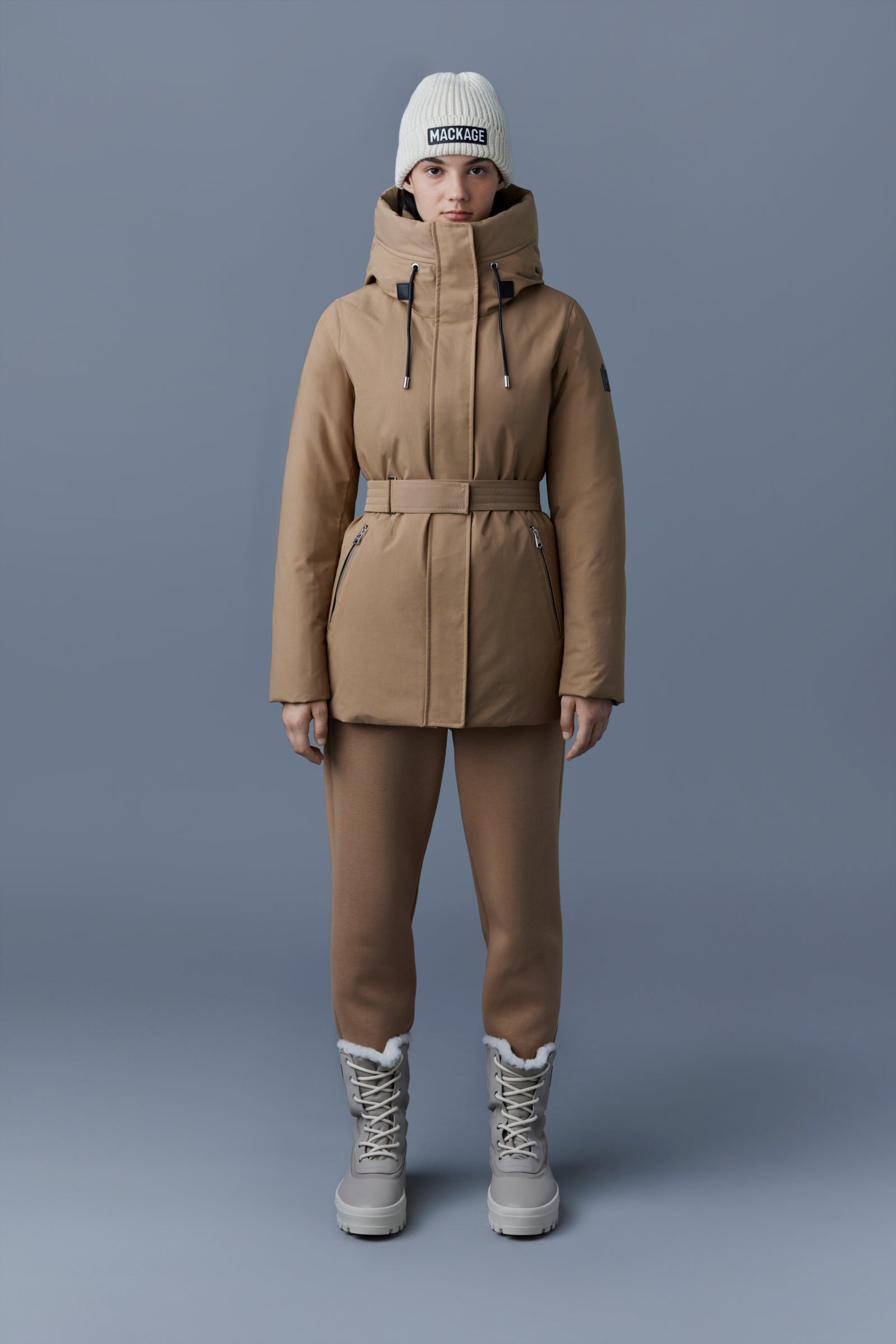 Jeni-NF, 2-in-1 down parka with removable bib for ladies