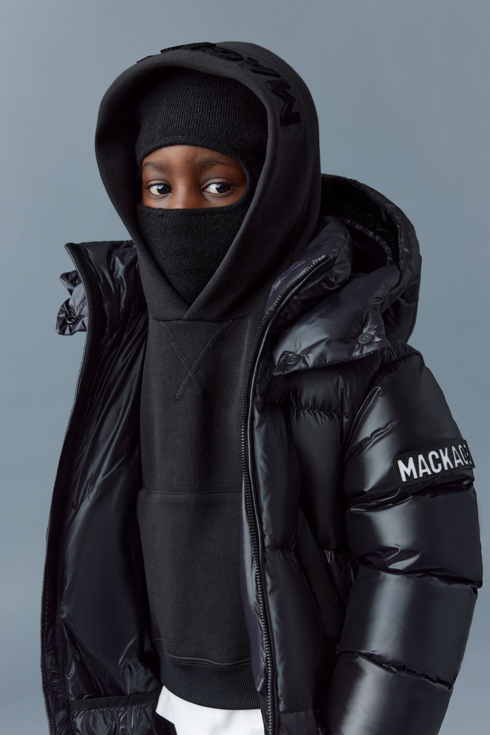 KENNIE-LUS Lustrous light Down parka with hood for Kids (8-14