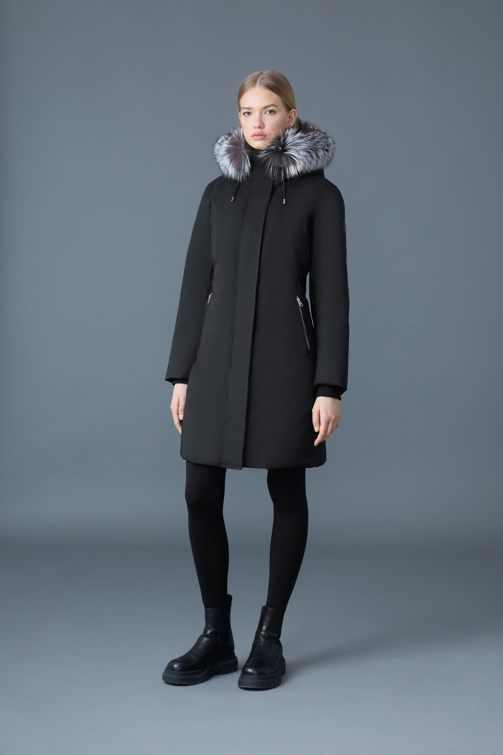 SHILOH-X 2-in-1 fitted Down coat - removable bib & fur for Women